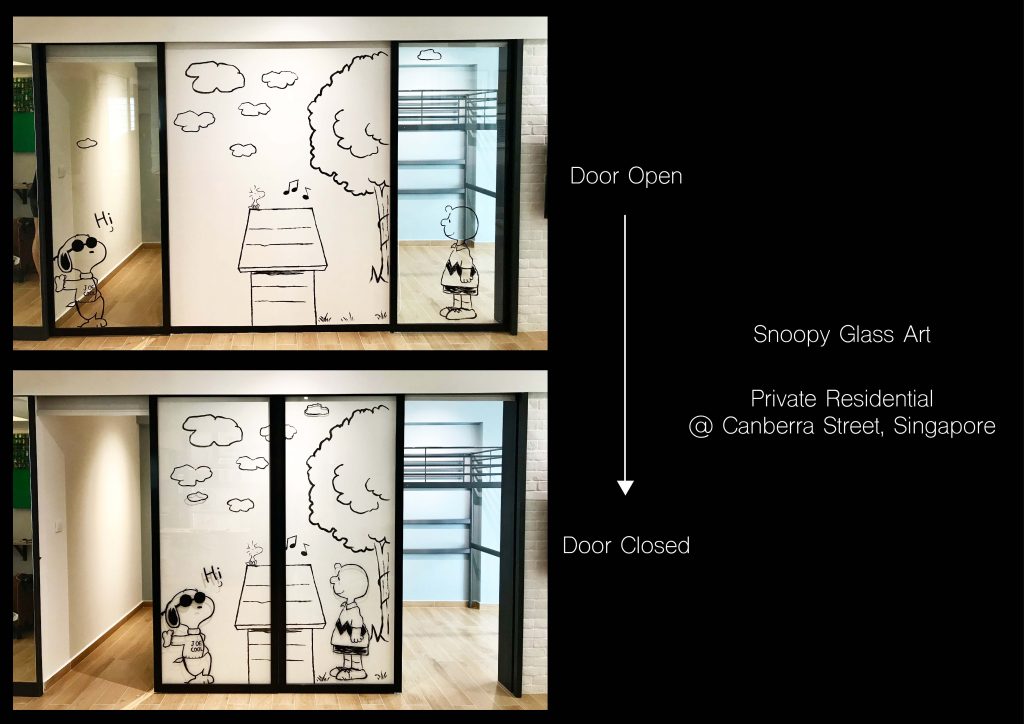 Snoopy Glass Art @ Canberra Street, Singapore
