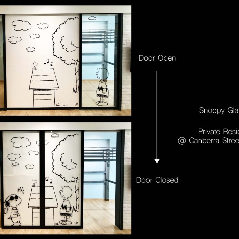 Snoopy Glass Art @ Canberra Street, Singapore