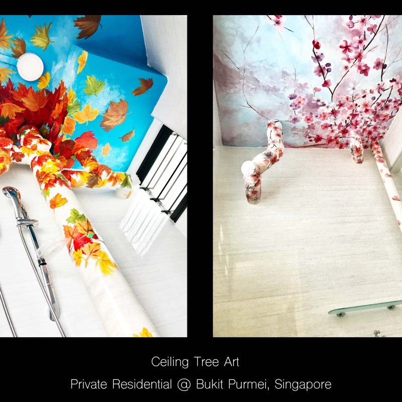 Ceiling Tree Art @ Bukit Prumei, Singapore